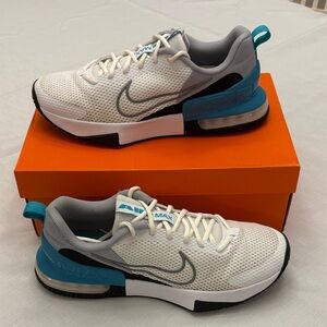 Nike Air Max White and Teal Sneakers